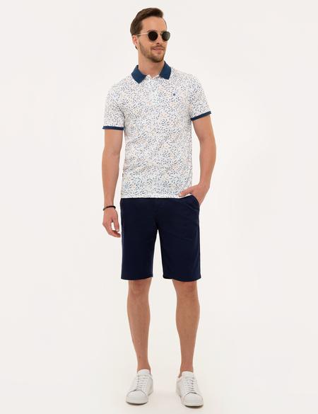 Beyaz Slim Fit Polo Yaka T-Shirt - 50226836008