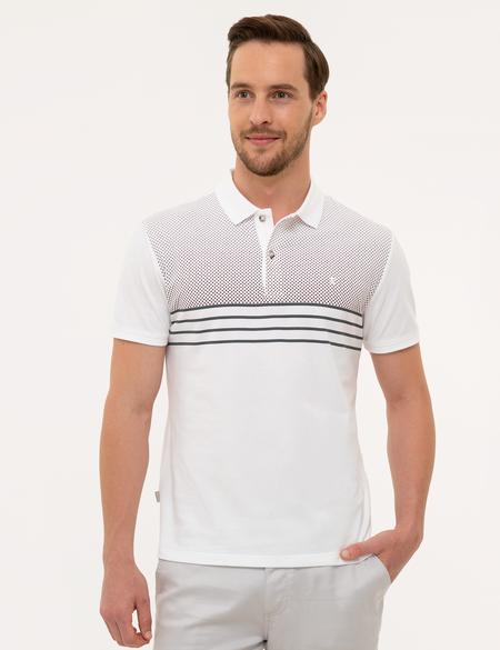 Beyaz Slim Fit Polo Yaka T-Shirt - 50226912003