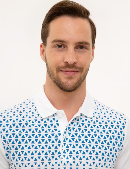 Beyaz Slim Fit Polo Yaka T-Shirt - 50226838005