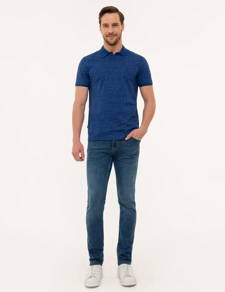 Lacivert Slim Fit Polo Yaka T-Shirt - 50226516009