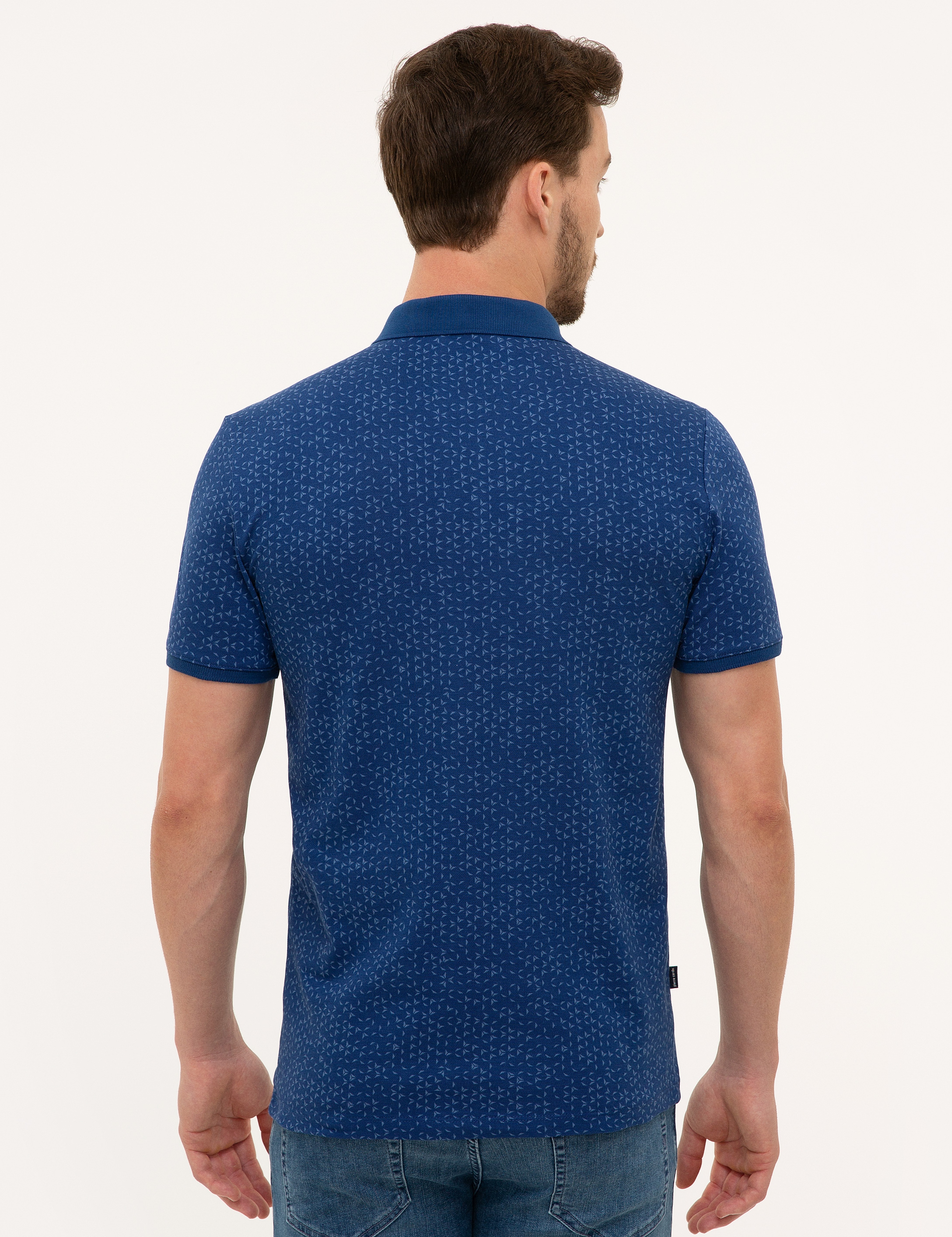 Lacivert Slim Fit Polo Yaka T-Shirt - Image 3
