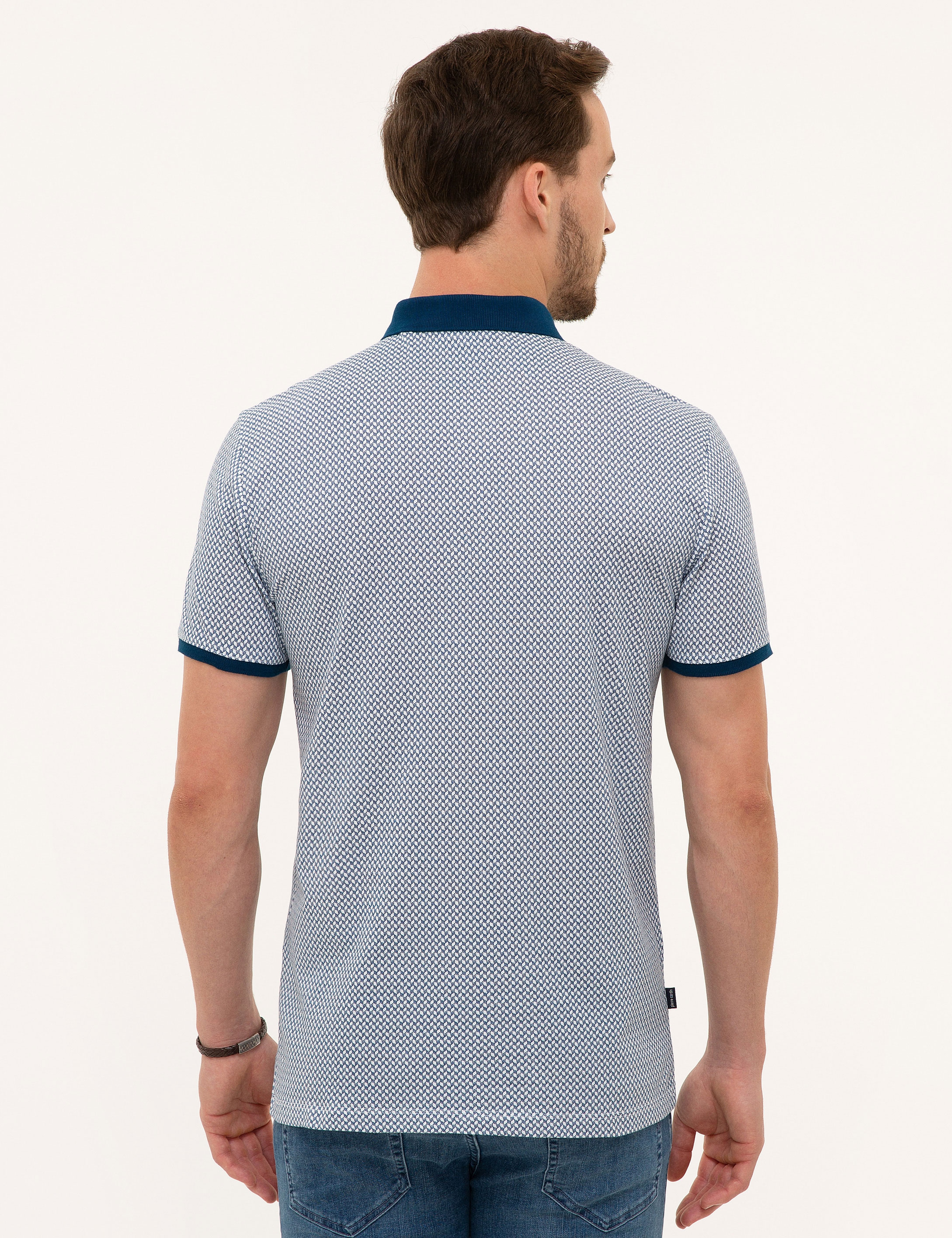 Lacivert Slim Fit Polo Yaka T-Shirt - Image 3