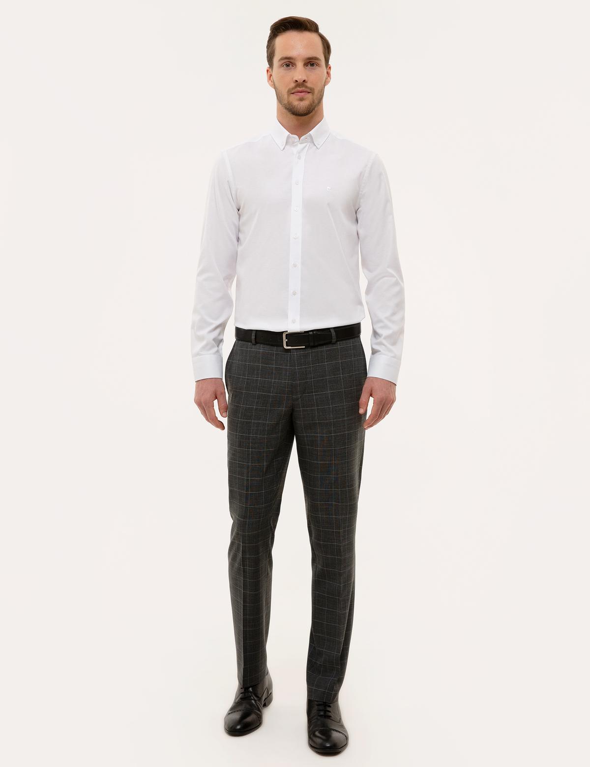 Beyaz Slim Fit Oxford Gömlek - 50231259004