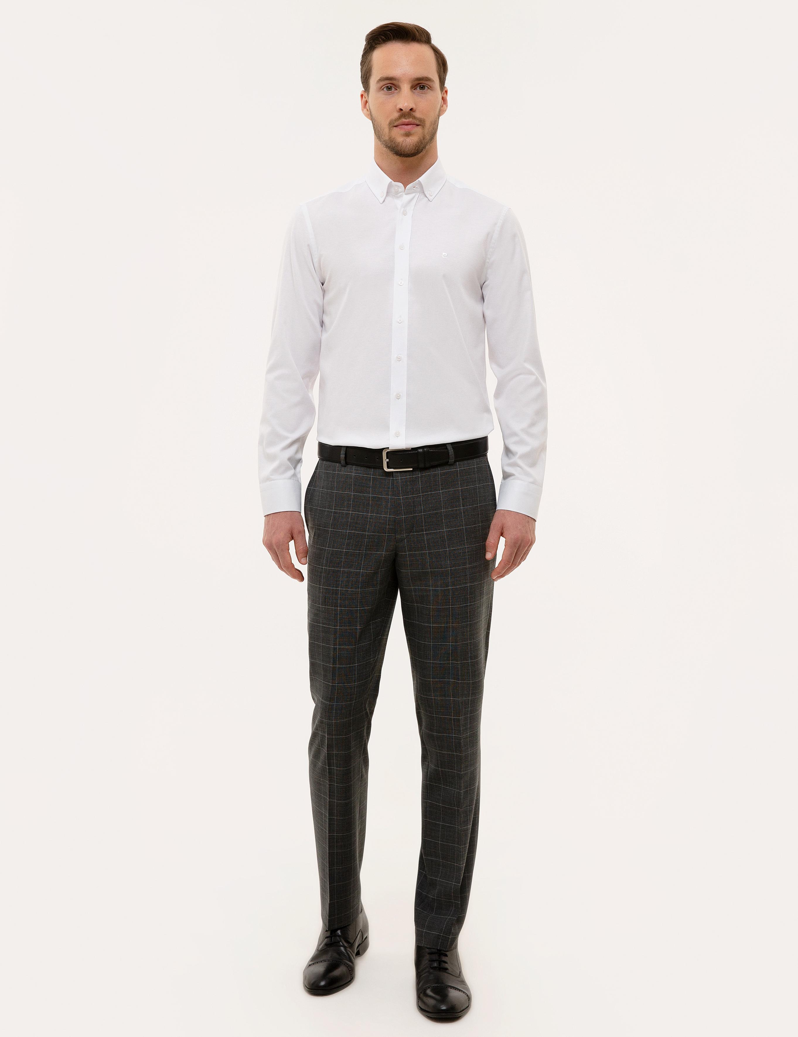 Beyaz Slim Fit Oxford Gömlek