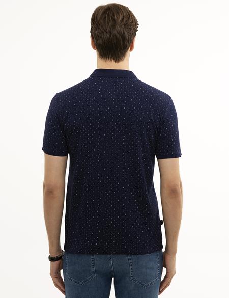 Lacivert Slim Fit Polo Yaka T-Shirt - 50226635015