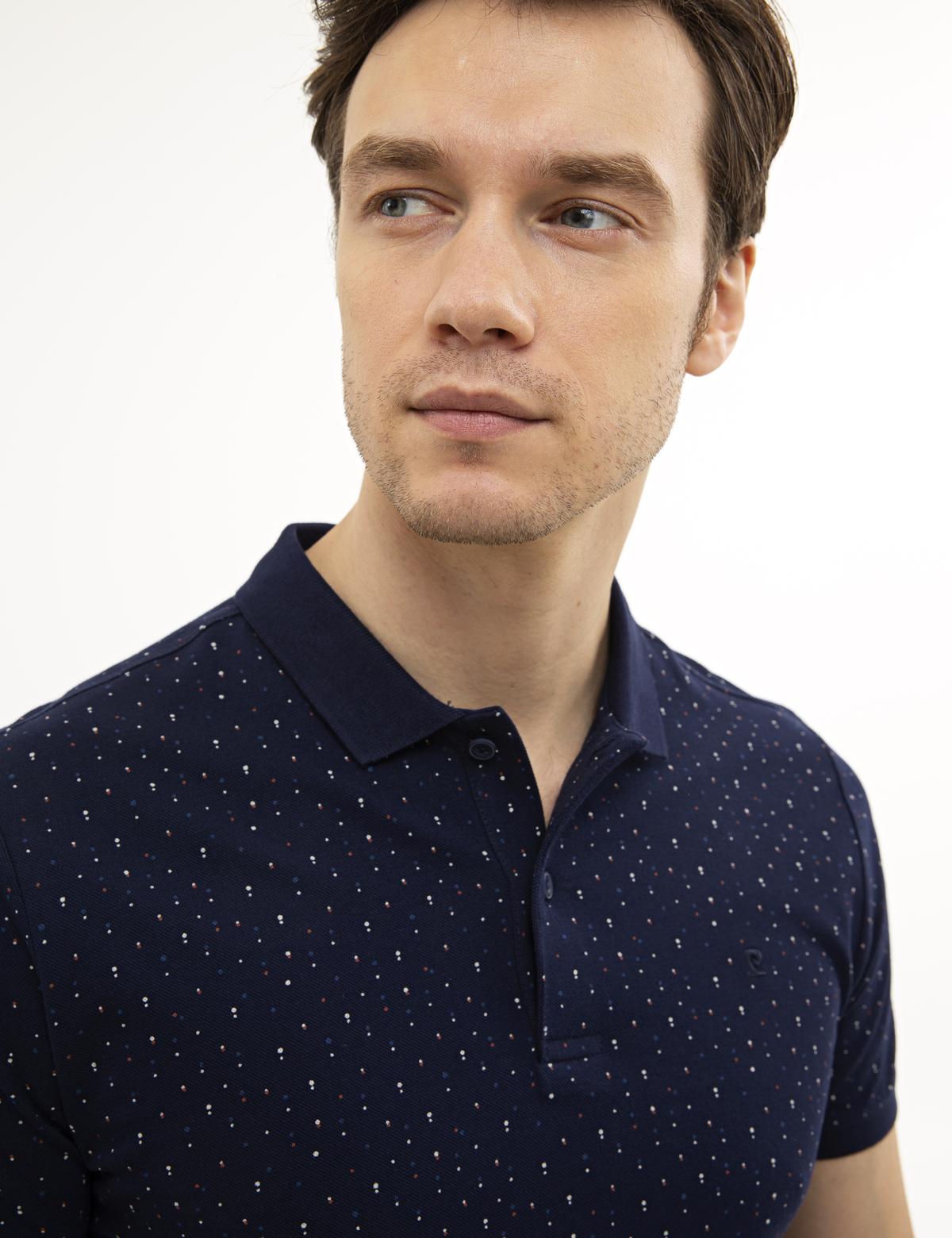 Lacivert Slim Fit Polo Yaka T-Shirt - 50226635015