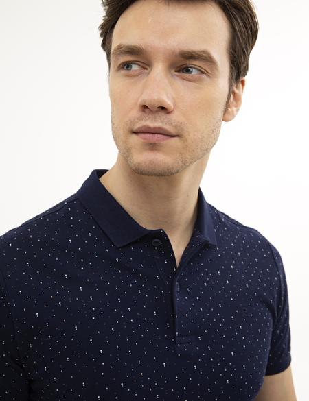 Lacivert Slim Fit Polo Yaka T-Shirt - 50226635015