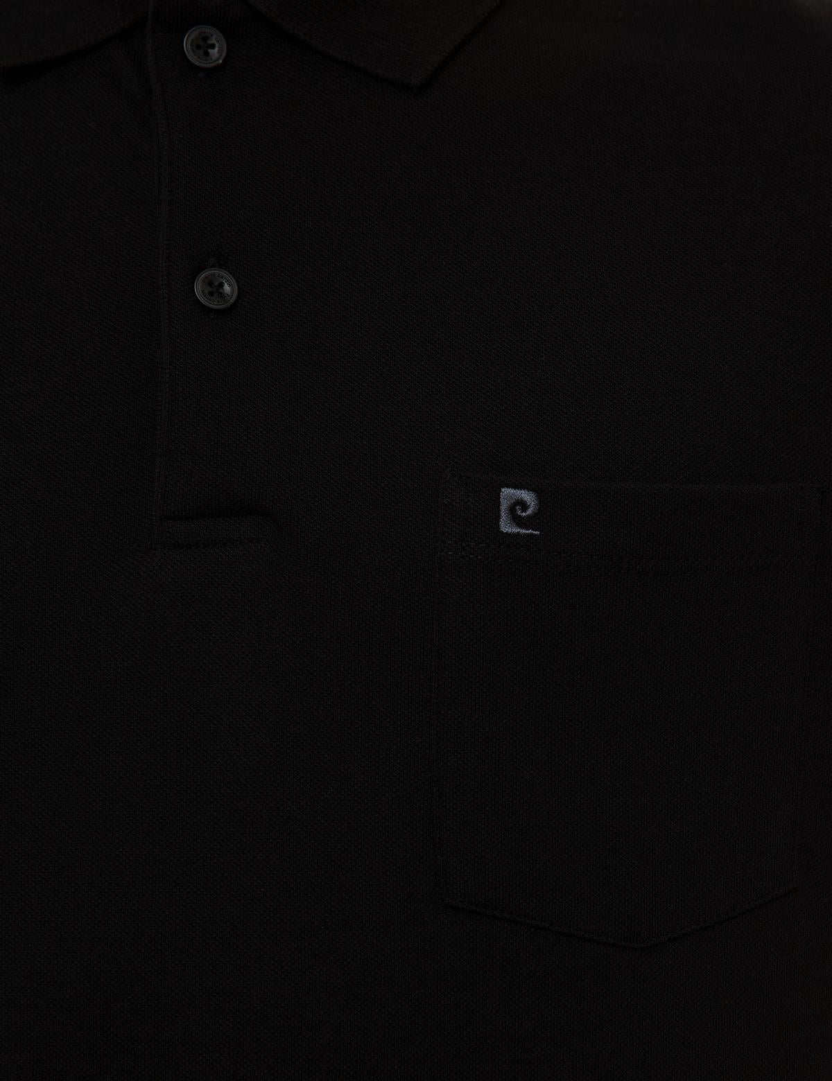 Siyah Regular Fit Polo Yaka Basic Tişört - 50225513010