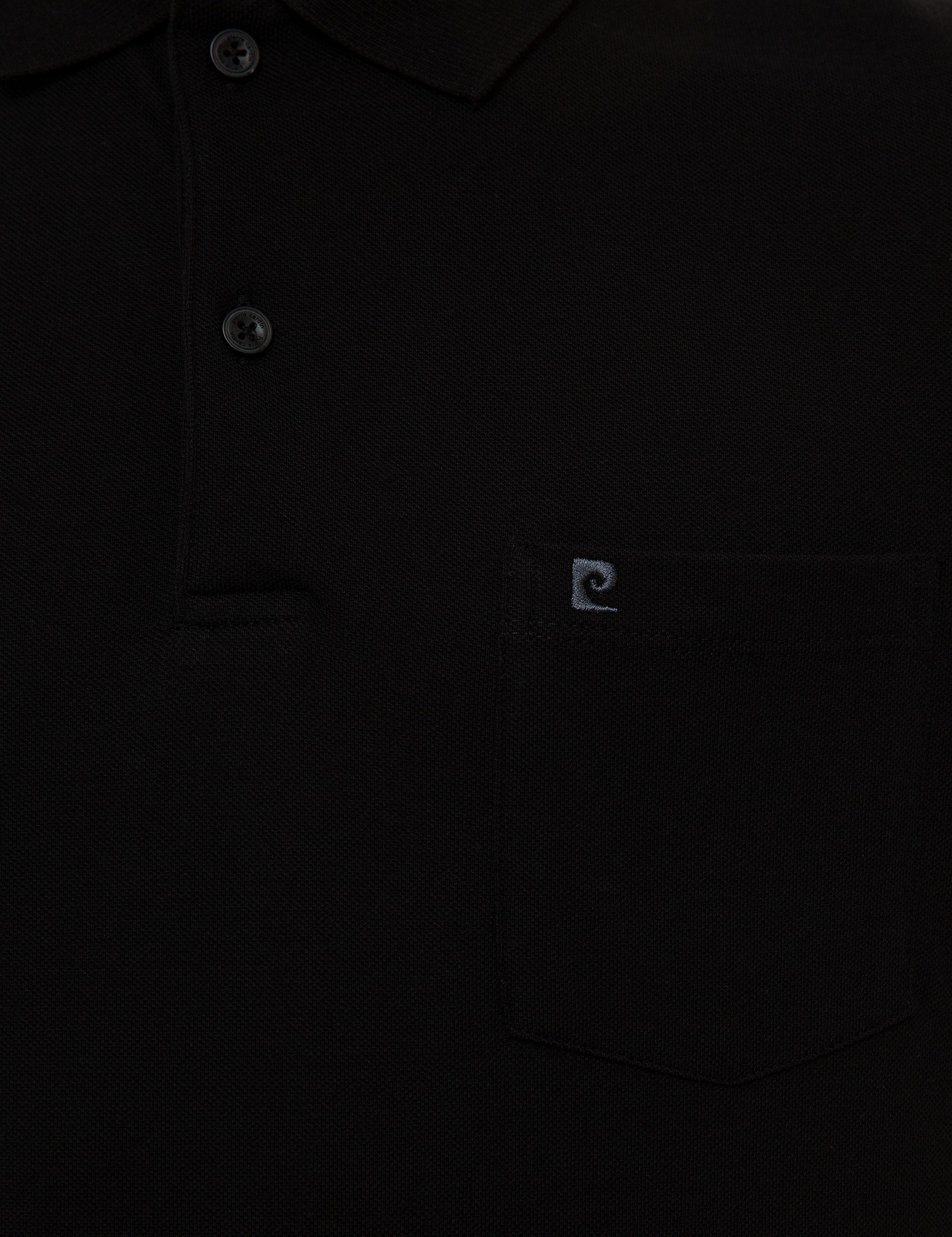 Siyah Regular Fit Polo Yaka Basic Tişört