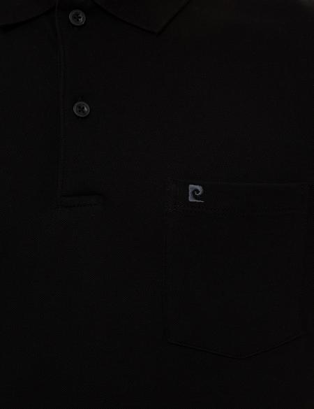 Siyah Regular Fit Polo Yaka Basic Tişört - 50225513010