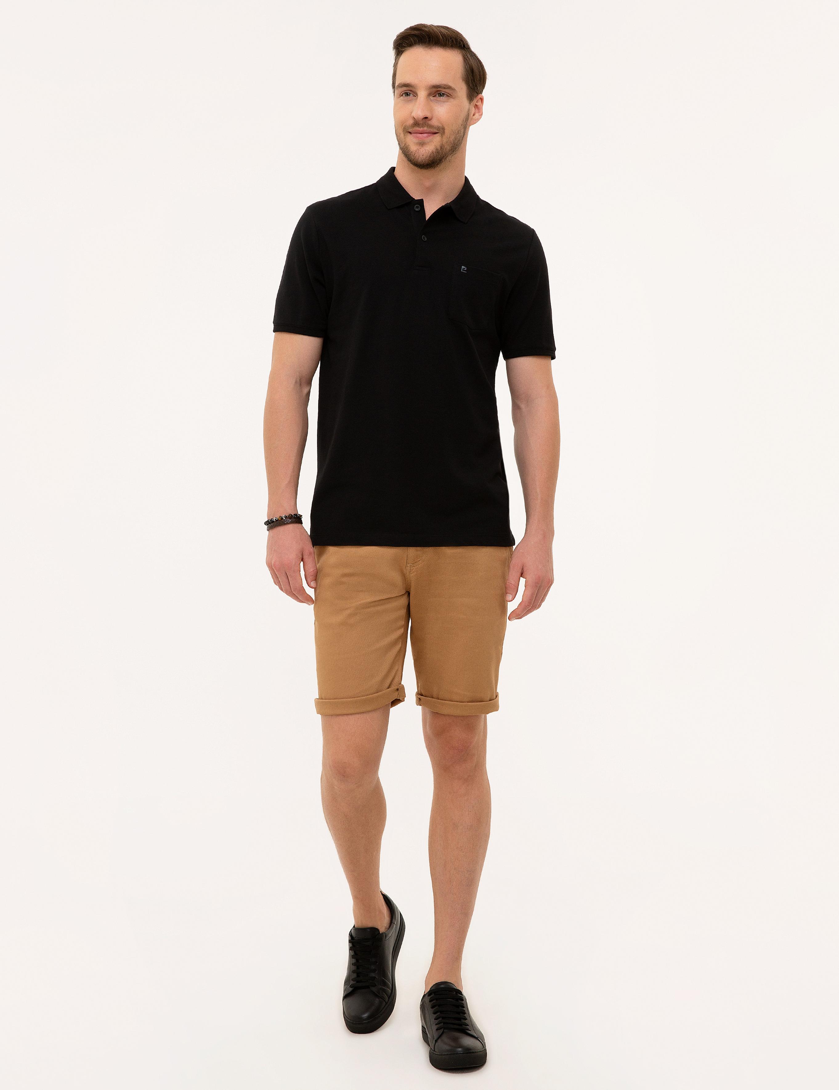 Siyah Regular Fit Polo Yaka Basic Tişört