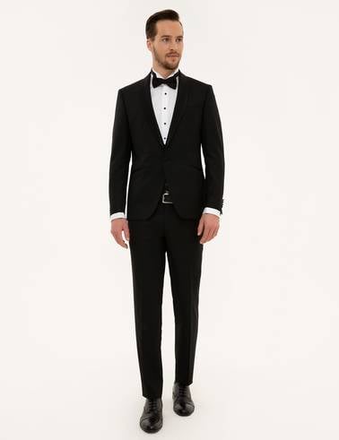 Siyah Ex.Slim Fit Smokin Damatlık