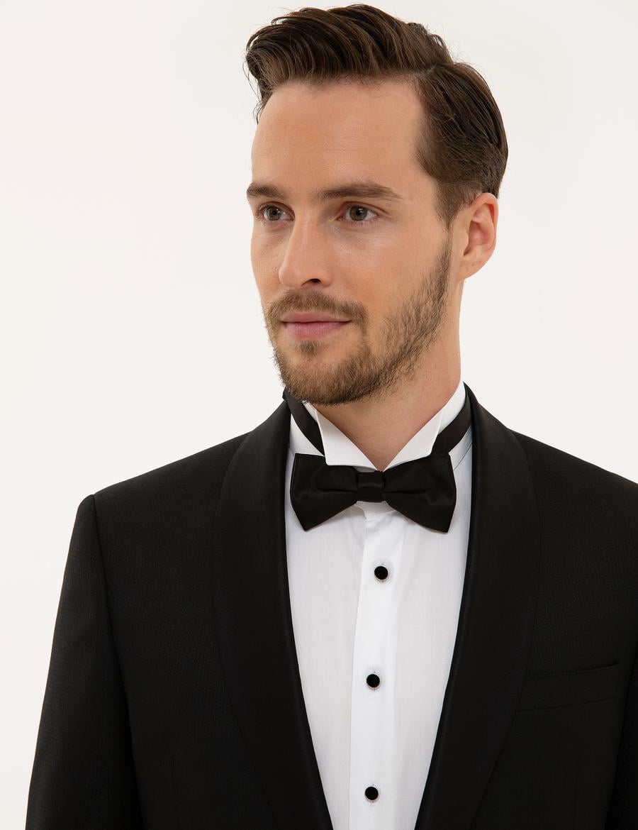 Siyah Ex.Slim Fit Smokin Damatlık