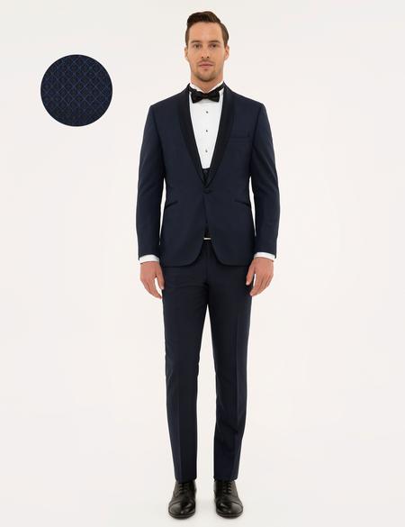 Lacivert Yelekli Damatlık Smokin - 50187284017