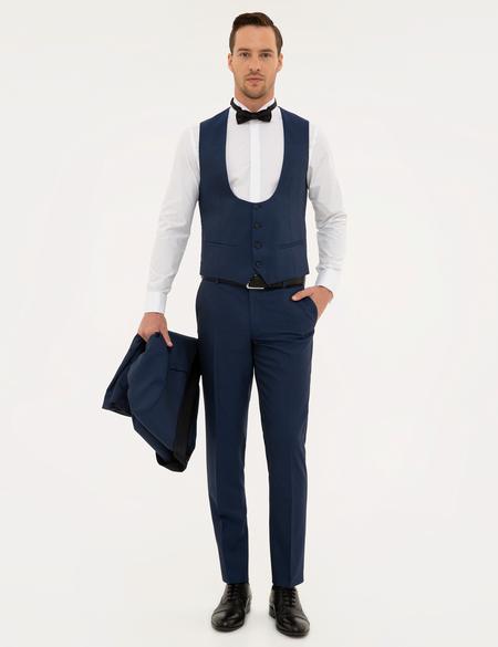 Lacivert Yelekli Damatlık Smokin - 50185630044