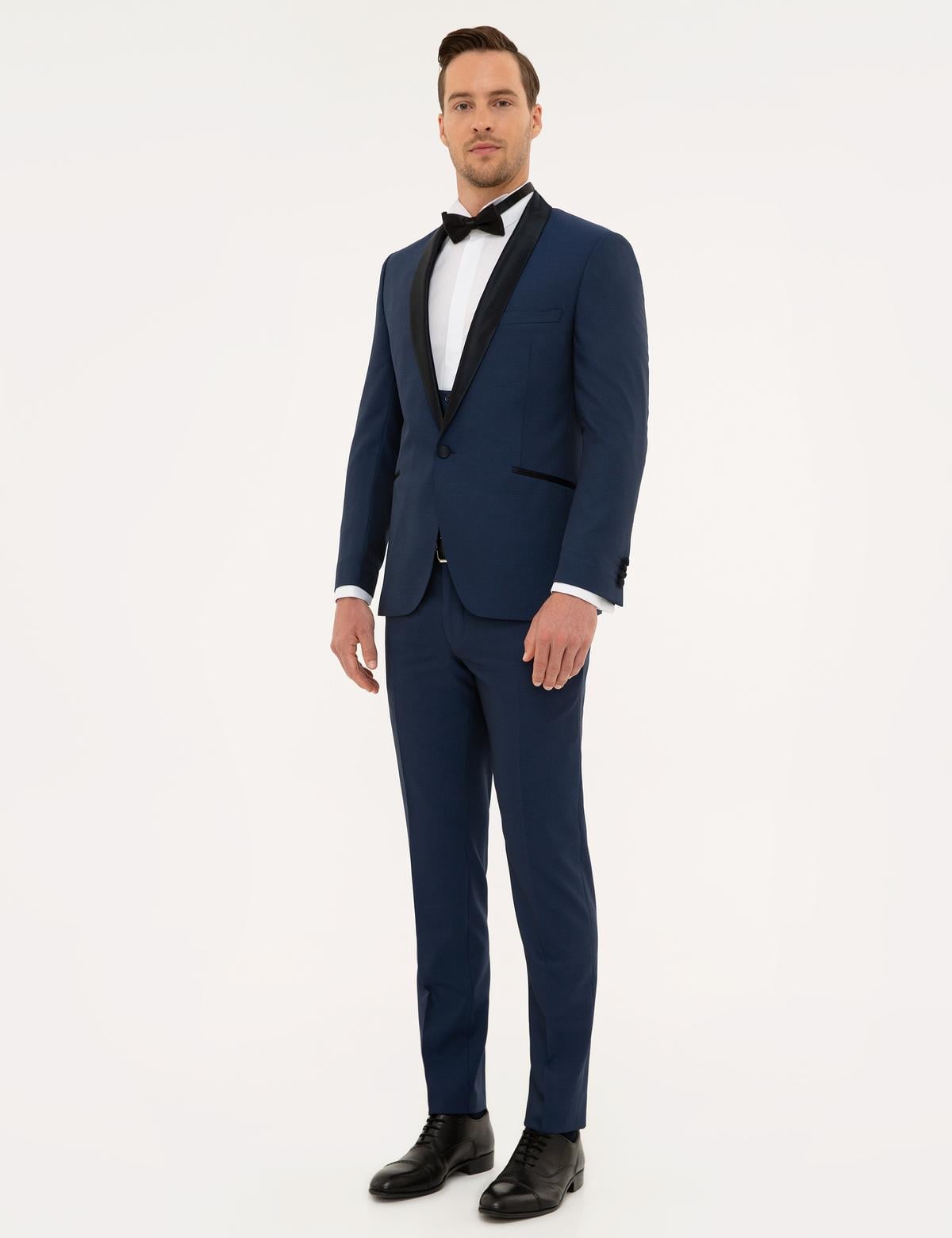 Lacivert Yelekli Damatlık Smokin - 50185630044