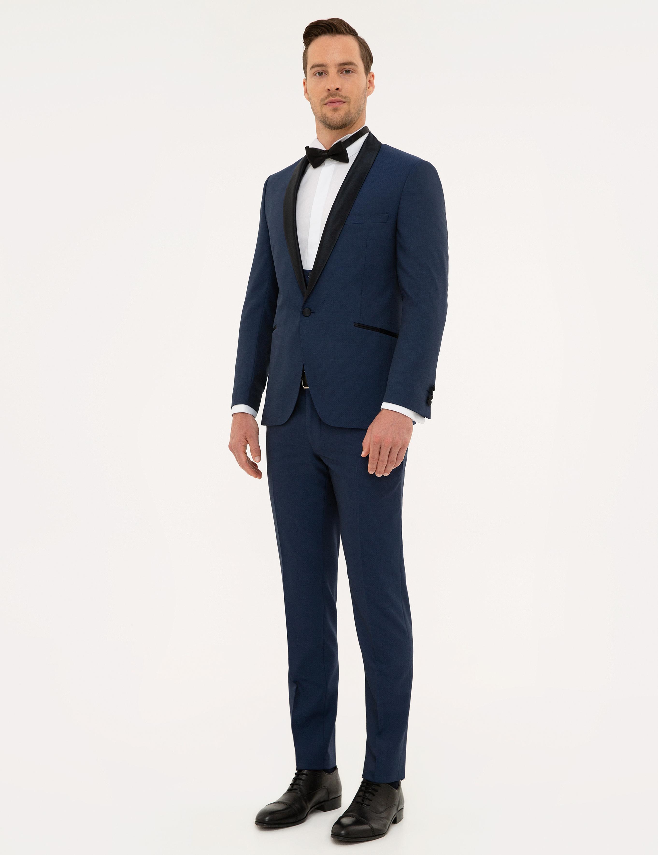 Lacivert Yelekli Damatlık Smokin