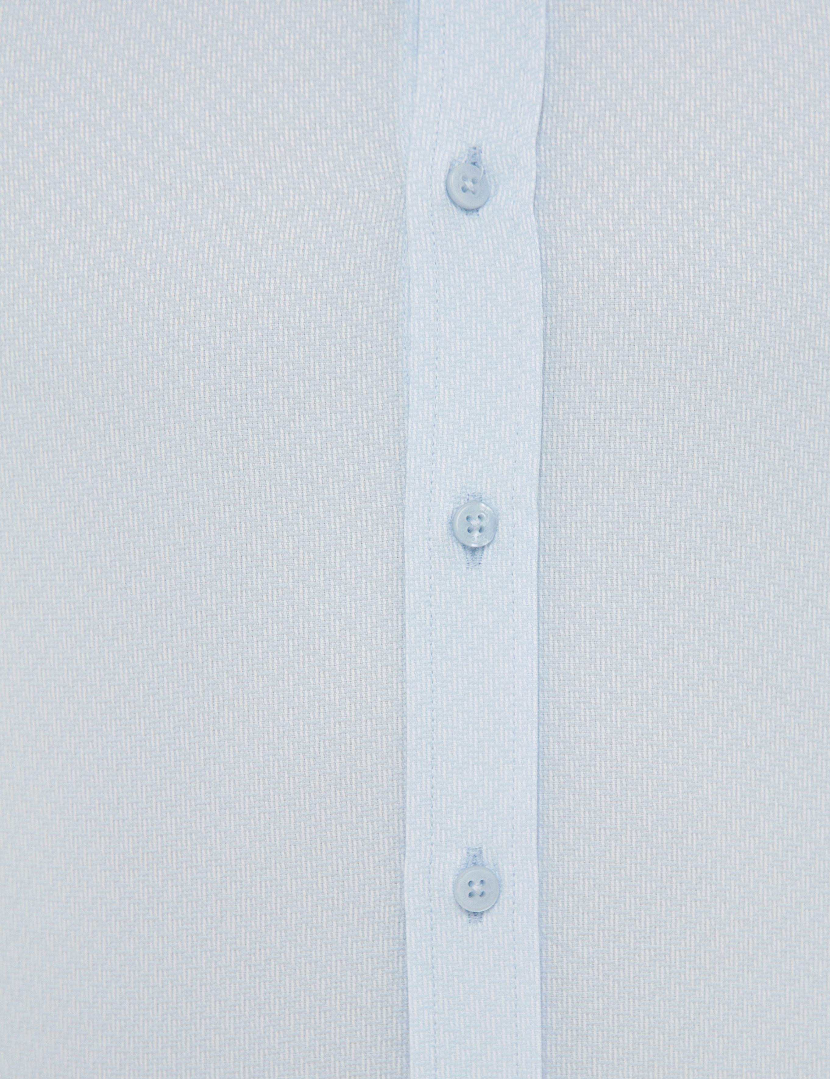 Açık Mavi Slim Fit Armürlü Gömlek