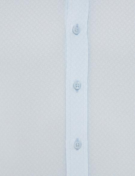 Açık Mavi Slim Fit Armürlü Gömlek - 50227373014