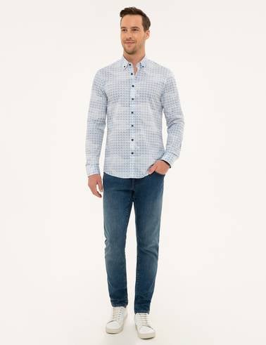 Mavi Slim Fit Gömlek