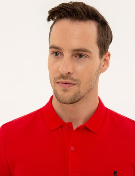 Koyu Kırmızı Slim Fit Basic Polo Yaka T-Shirt - 50225515173