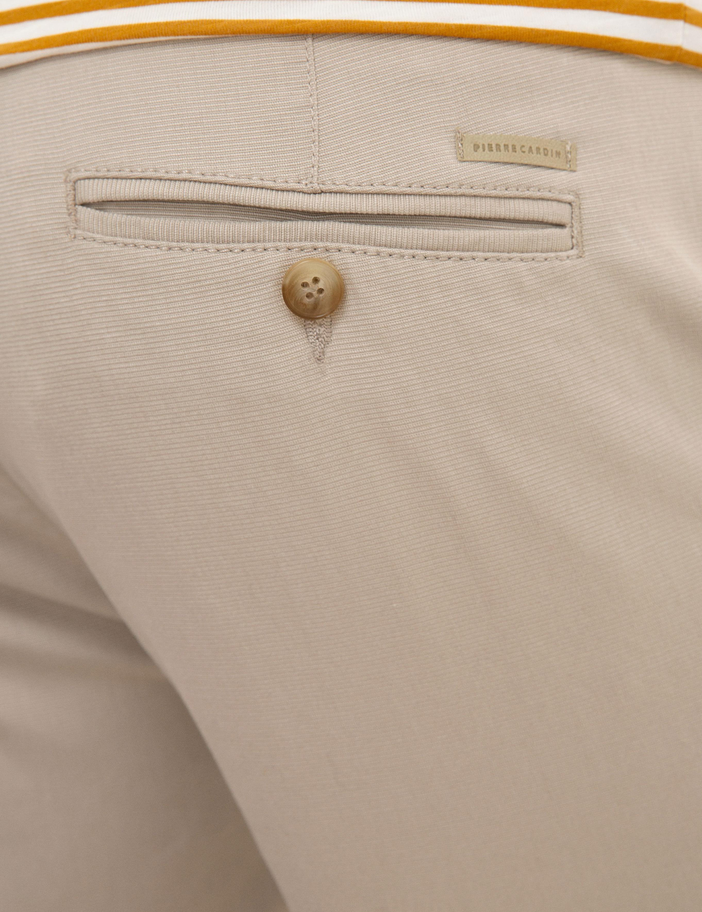 Bej Slim Fit Dokuma Şort