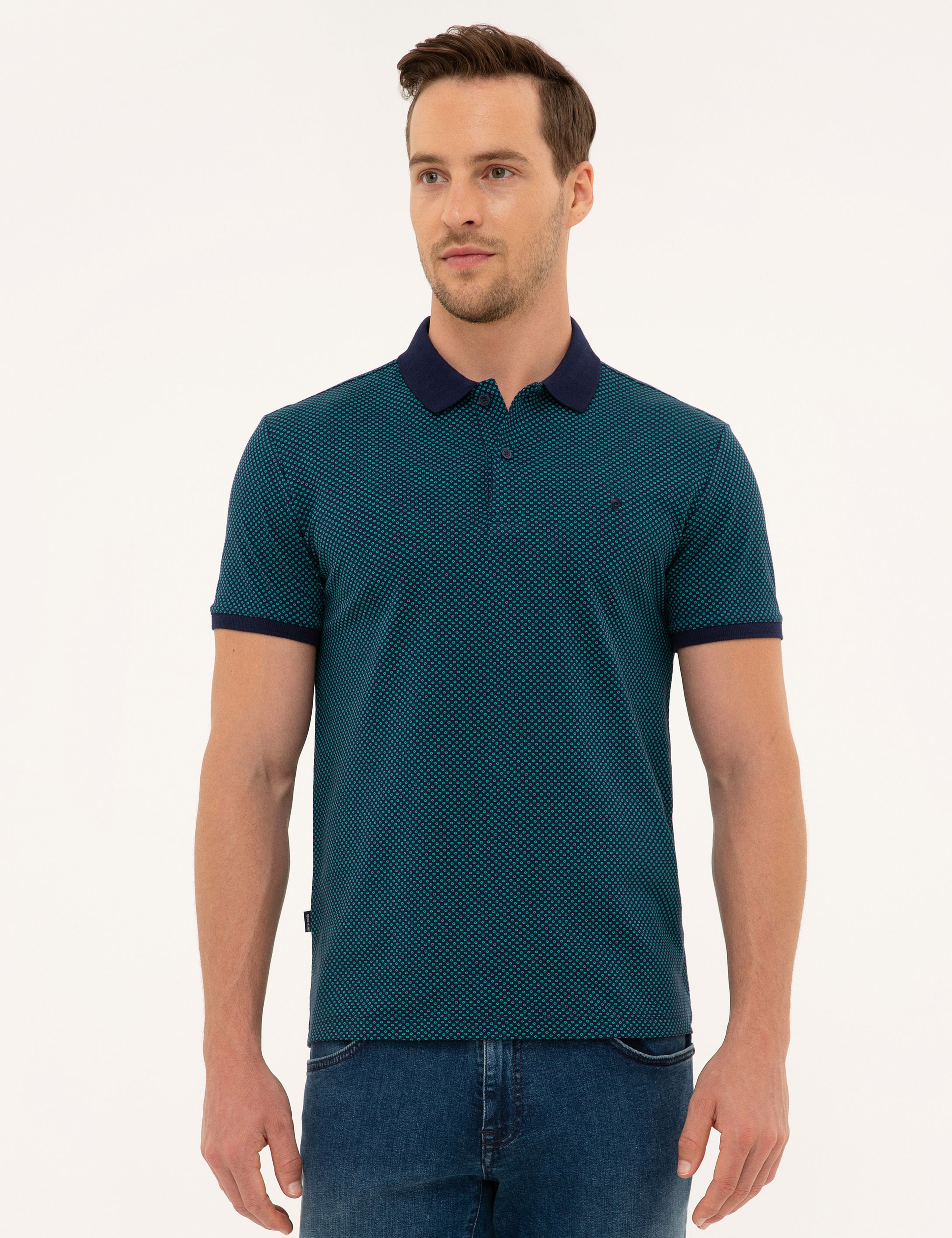 Lacivert Slim Fit Polo Yaka Tişört