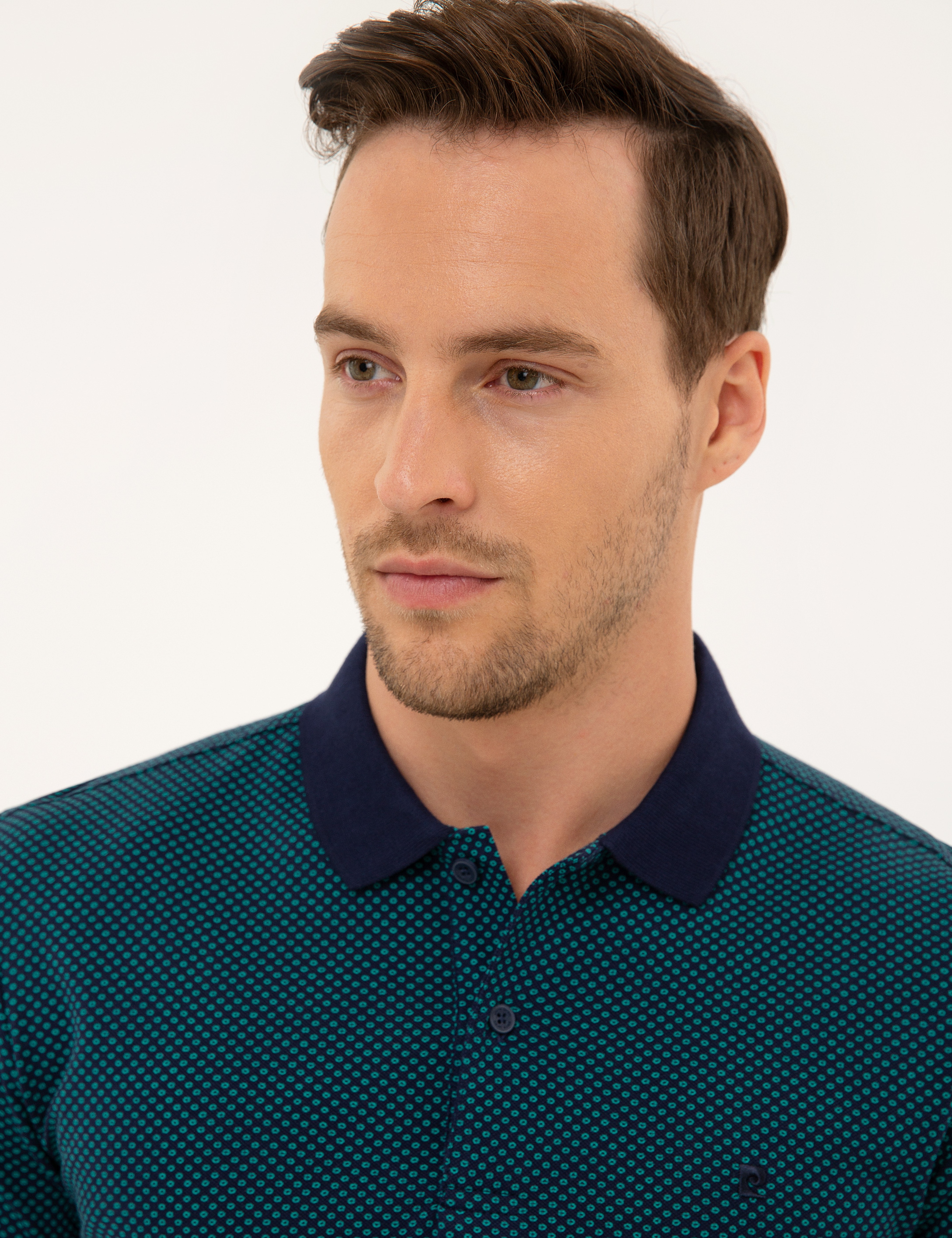 Lacivert Slim Fit Polo Yaka Tişört - Image 1