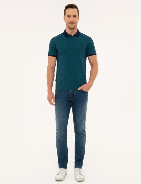 Lacivert Slim Fit Polo Yaka T-Shirt - 50226909014