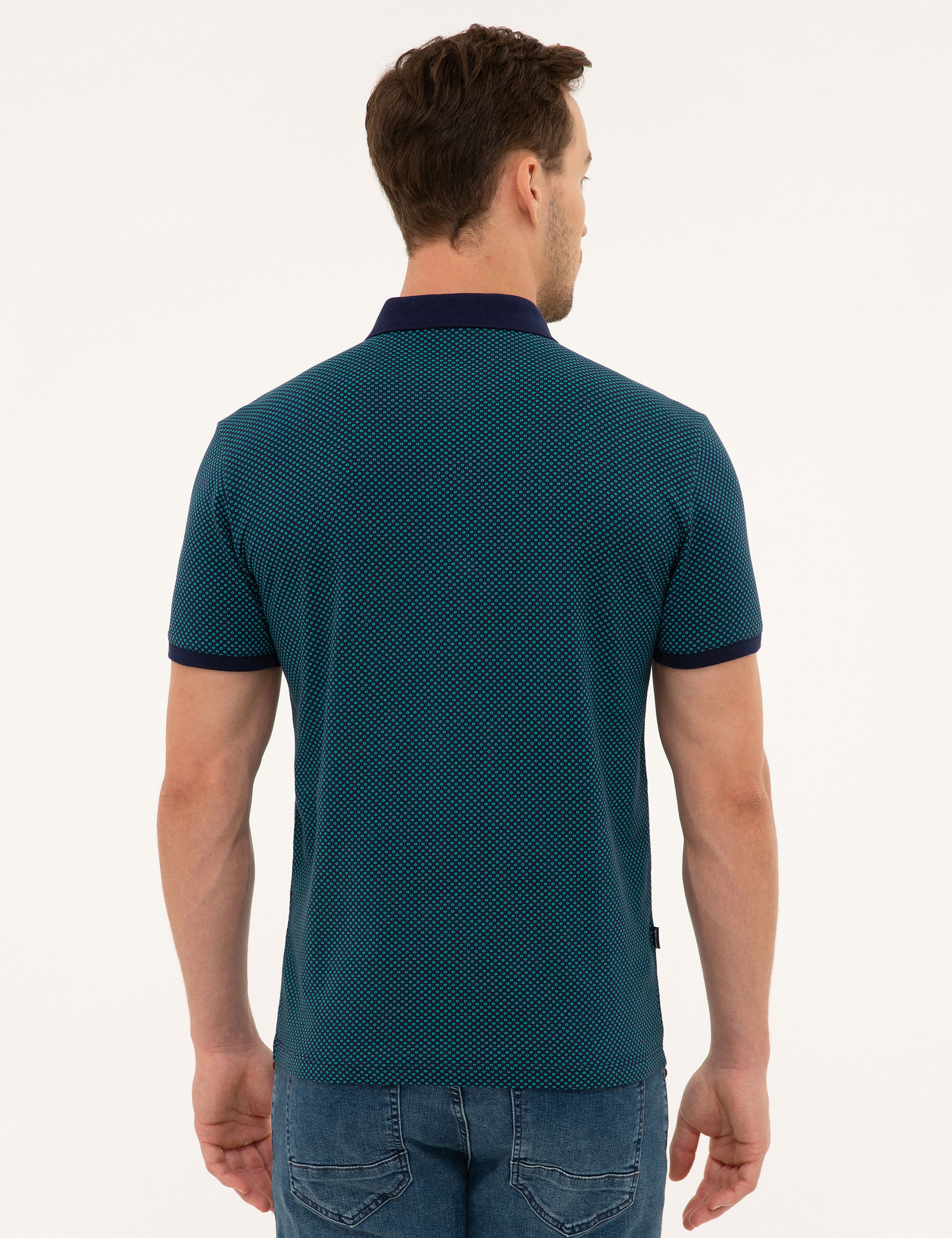 Lacivert Slim Fit Polo Yaka Tişört