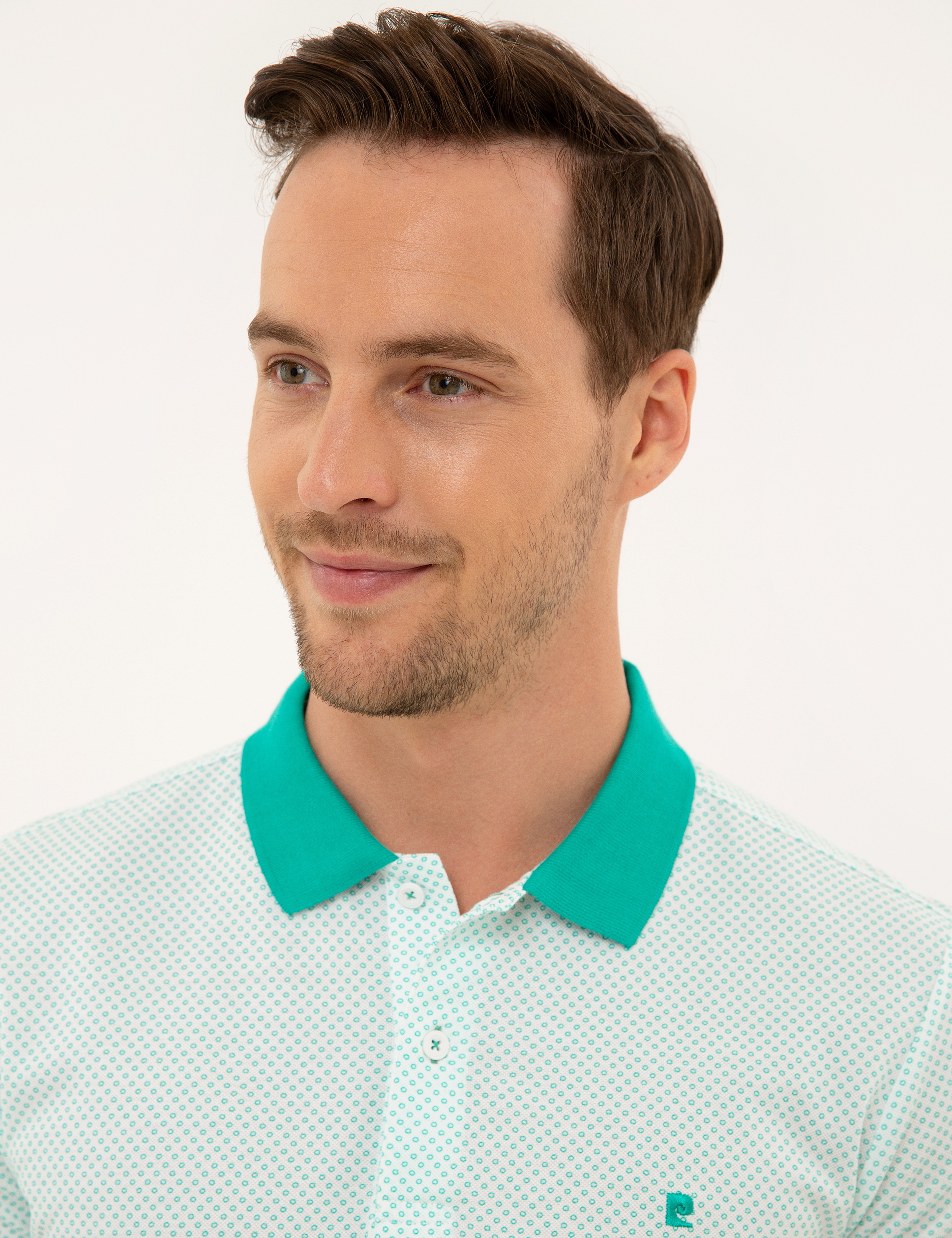 Mint Yeşil Slim Fit Polo Yaka T-Shirt - Image 2