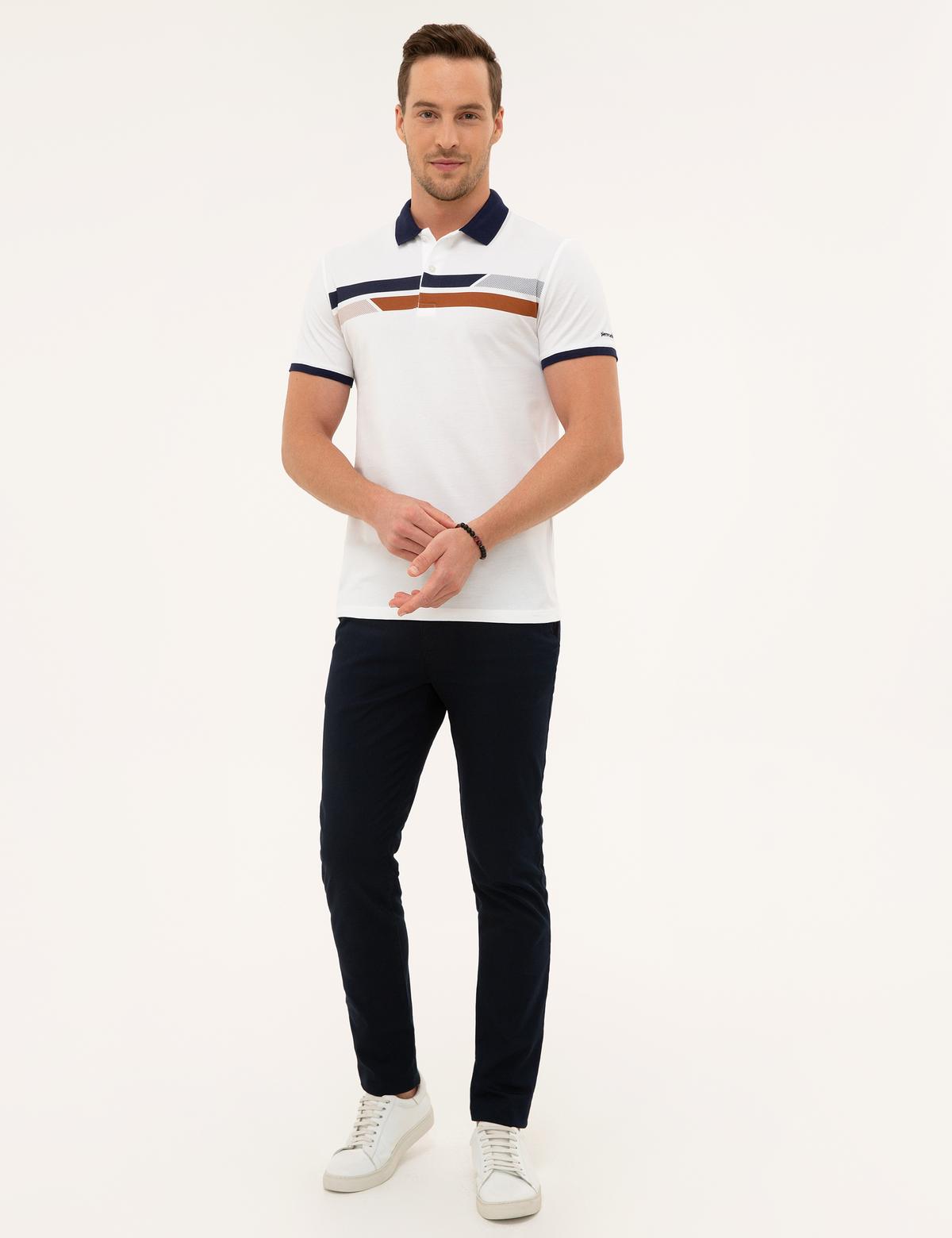 Beyaz Regular Fit Polo Yaka T-Shirt - 50226517005