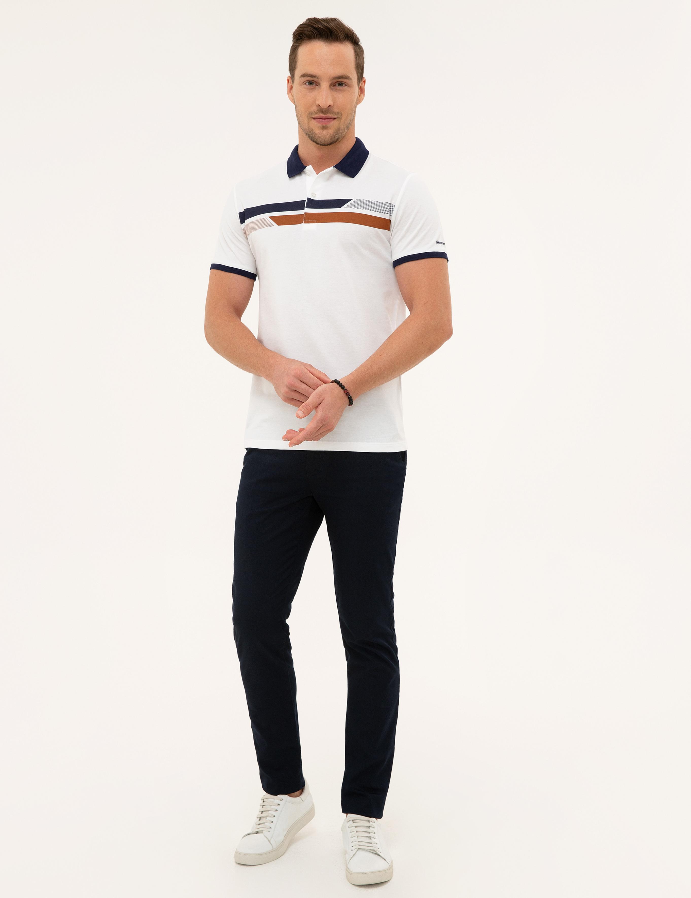 Beyaz Regular Fit Polo Yaka T-Shirt