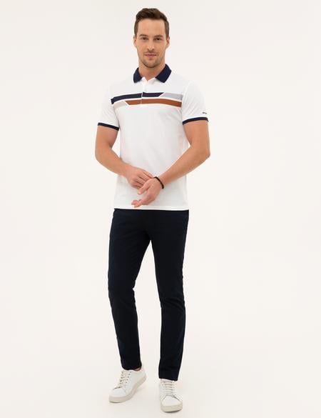 Beyaz Regular Fit Polo Yaka T-Shirt - 50226517005