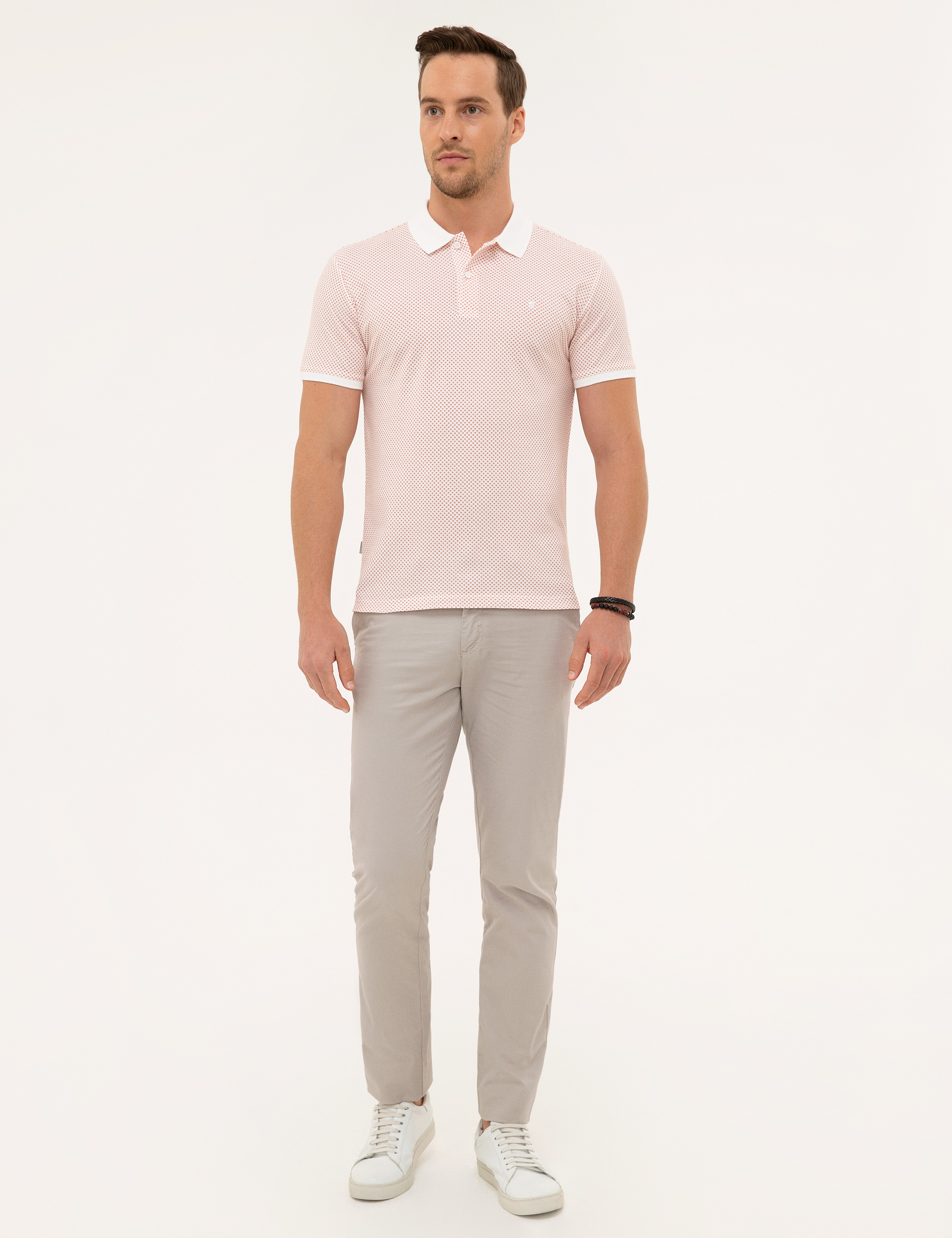 Turuncu Slim Fit Polo Yaka T-Shirt - Image 4
