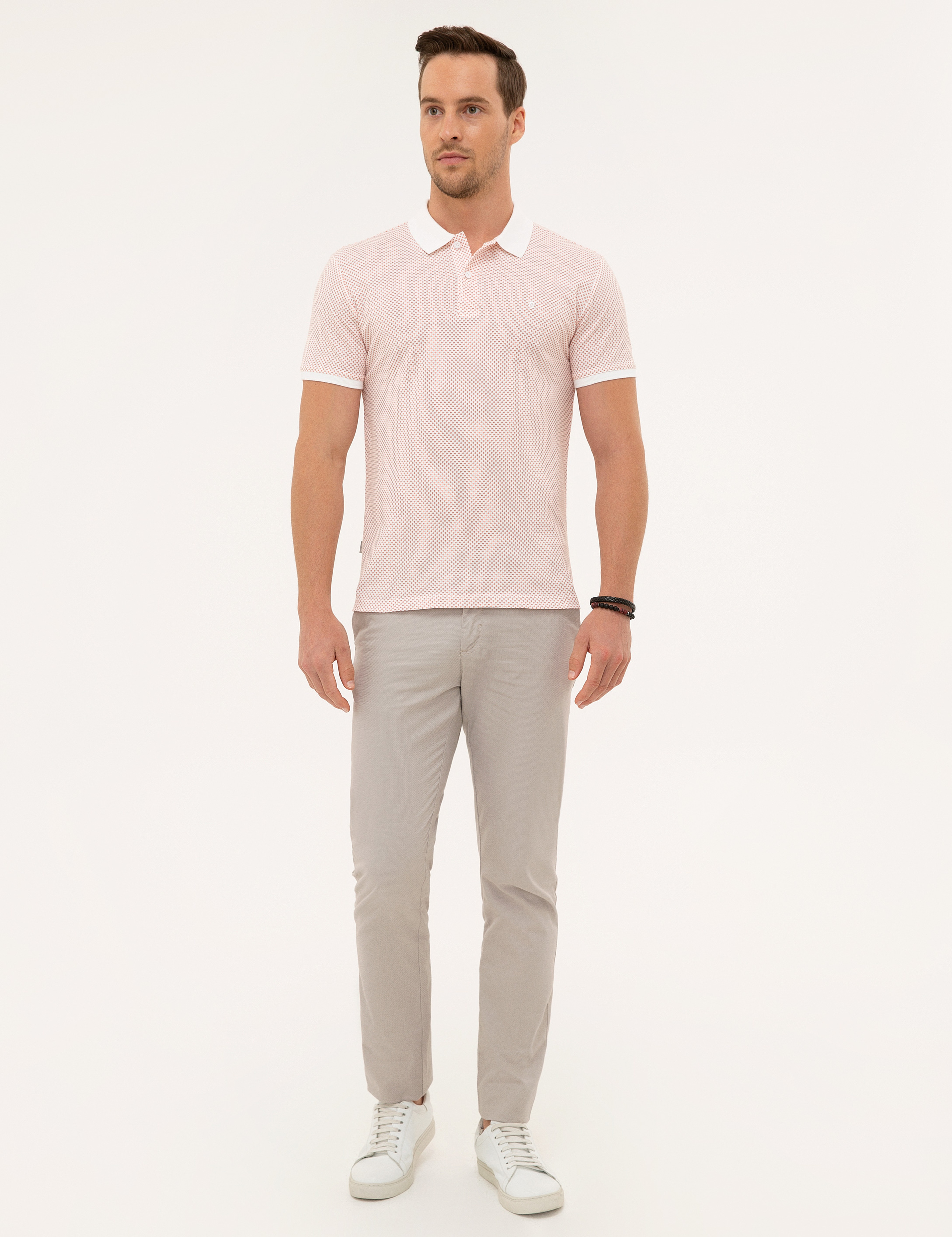 Turuncu Slim Fit Polo Yaka T-Shirt