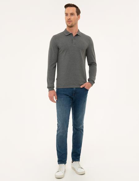Antrasit Melanj Slim Fit Sweatshirt - 50226541077