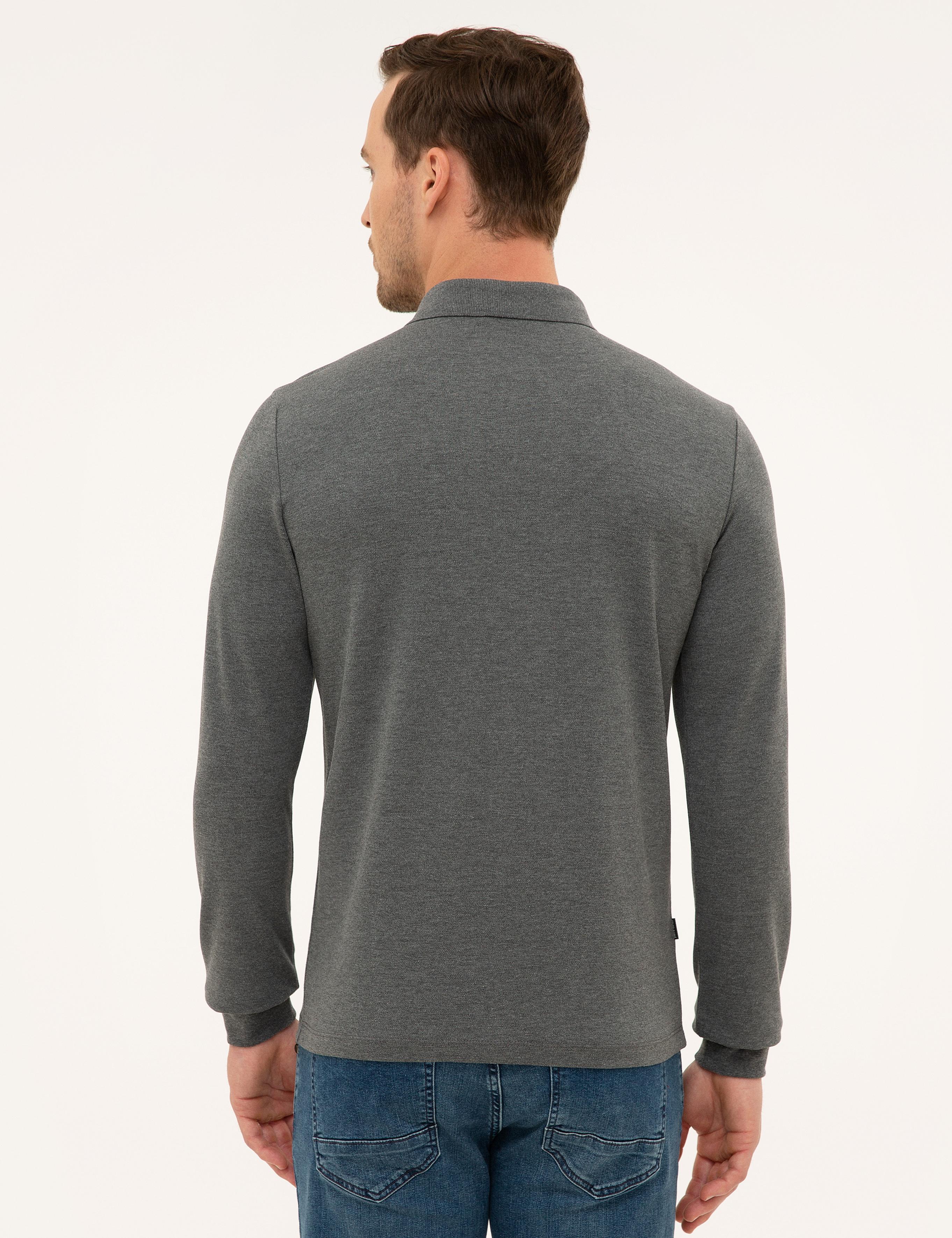 Antrasit Melanj Slim Fit Sweatshirt