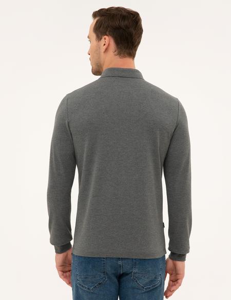 Antrasit Melanj Slim Fit Sweatshirt - 50226541077