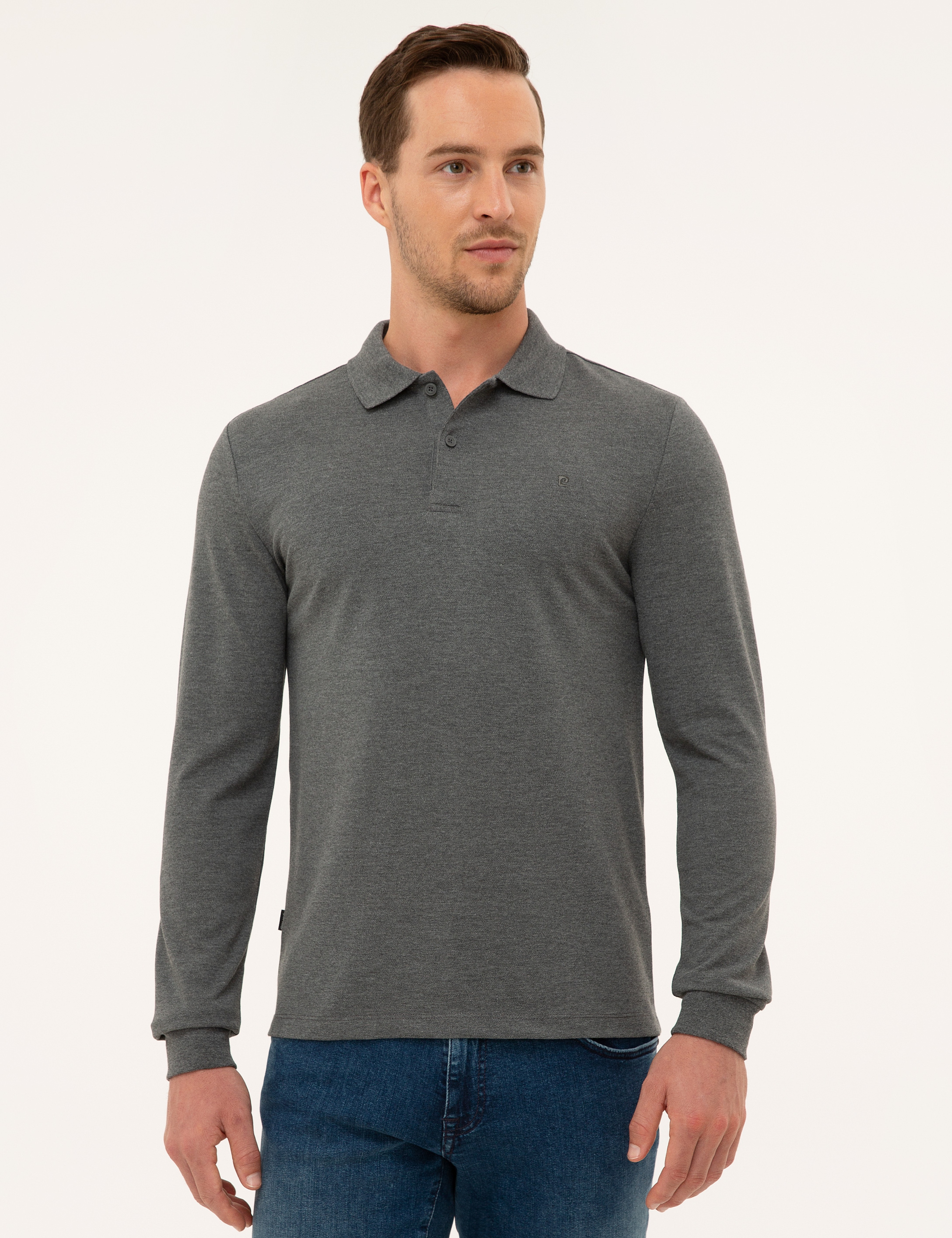 Antrasit Melanj Slim Fit Sweatshirt
