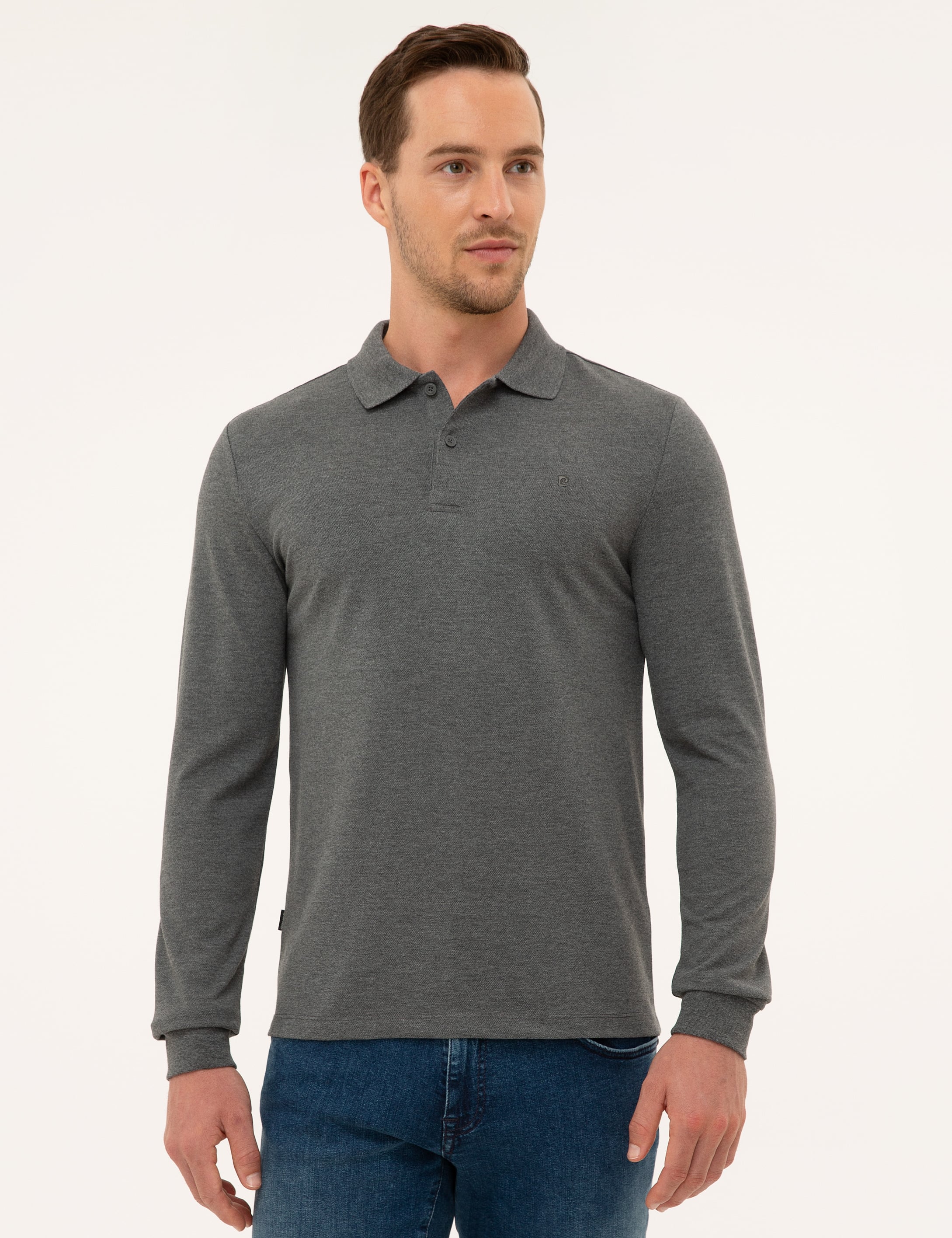 Antrasit Melanj Slim Fit Sweatshirt