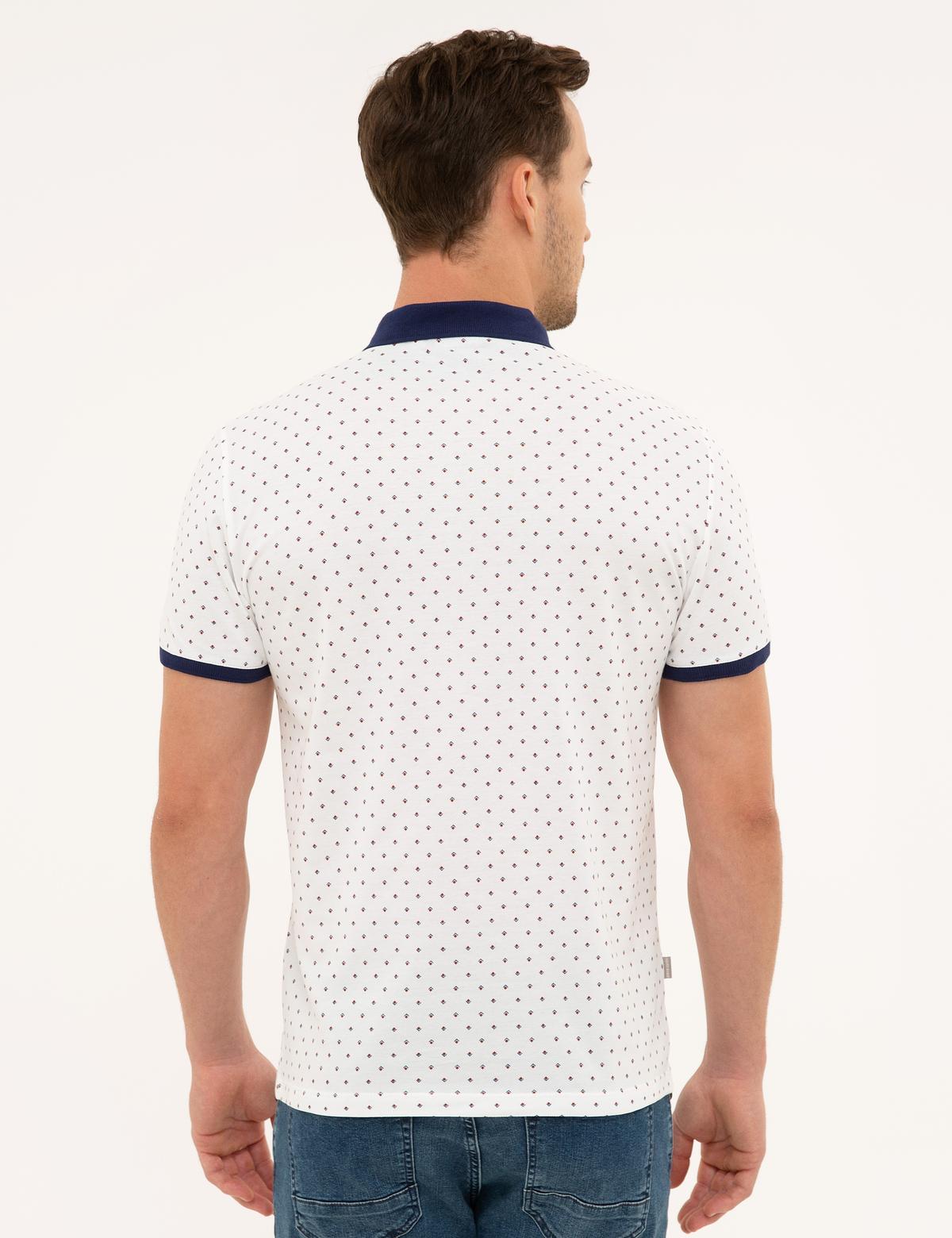 Beyaz Slim Fit Polo Yaka T-Shirt - 50226638014