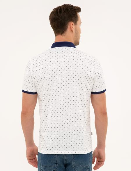 Beyaz Slim Fit Polo Yaka T-Shirt - 50226638014