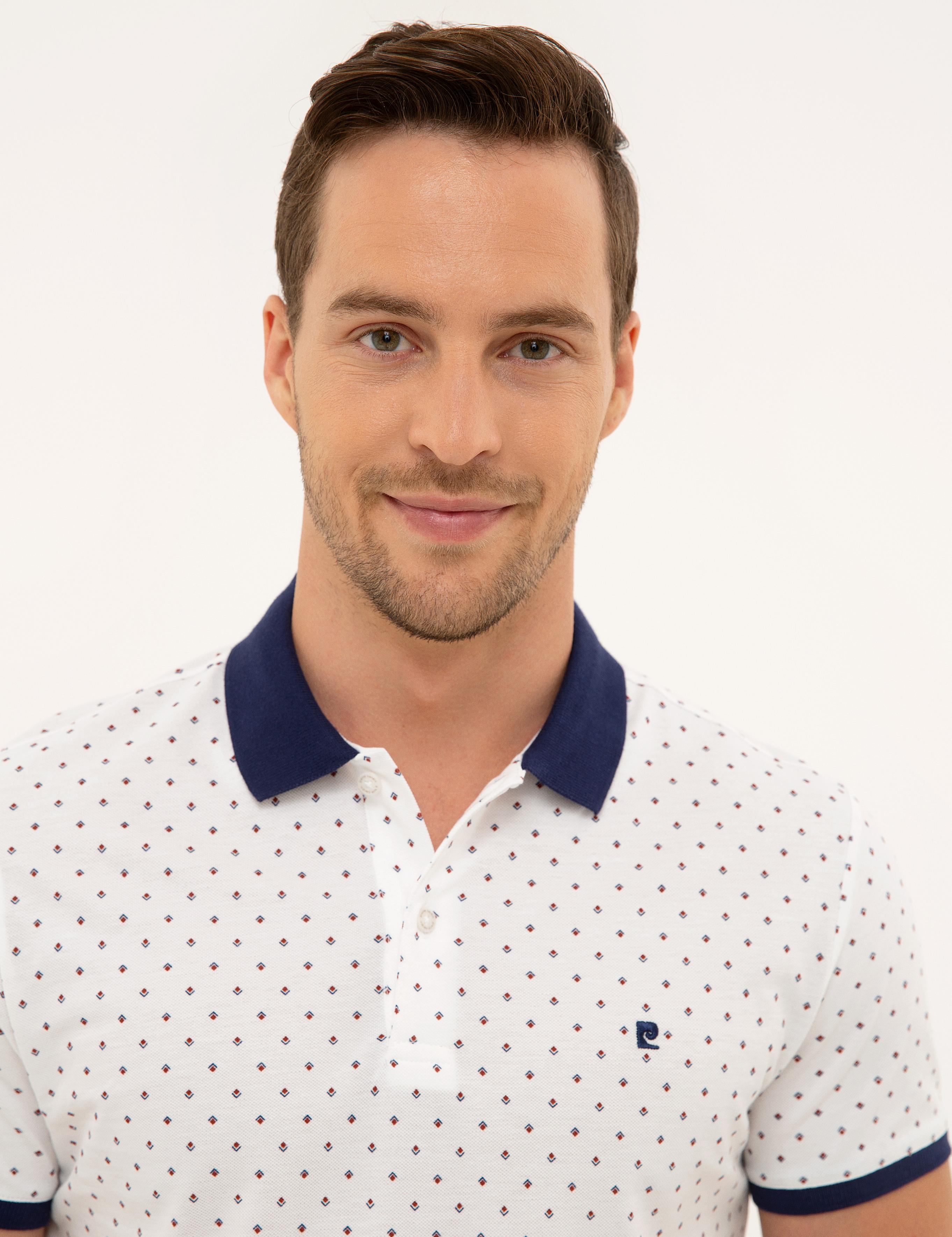 Beyaz Slim Fit Polo Yaka T-Shirt