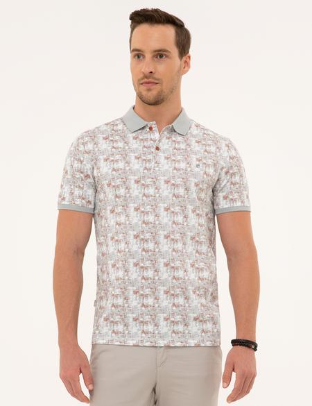 Gri Slim Fit Polo Yaka T-Shirt - 50226632002