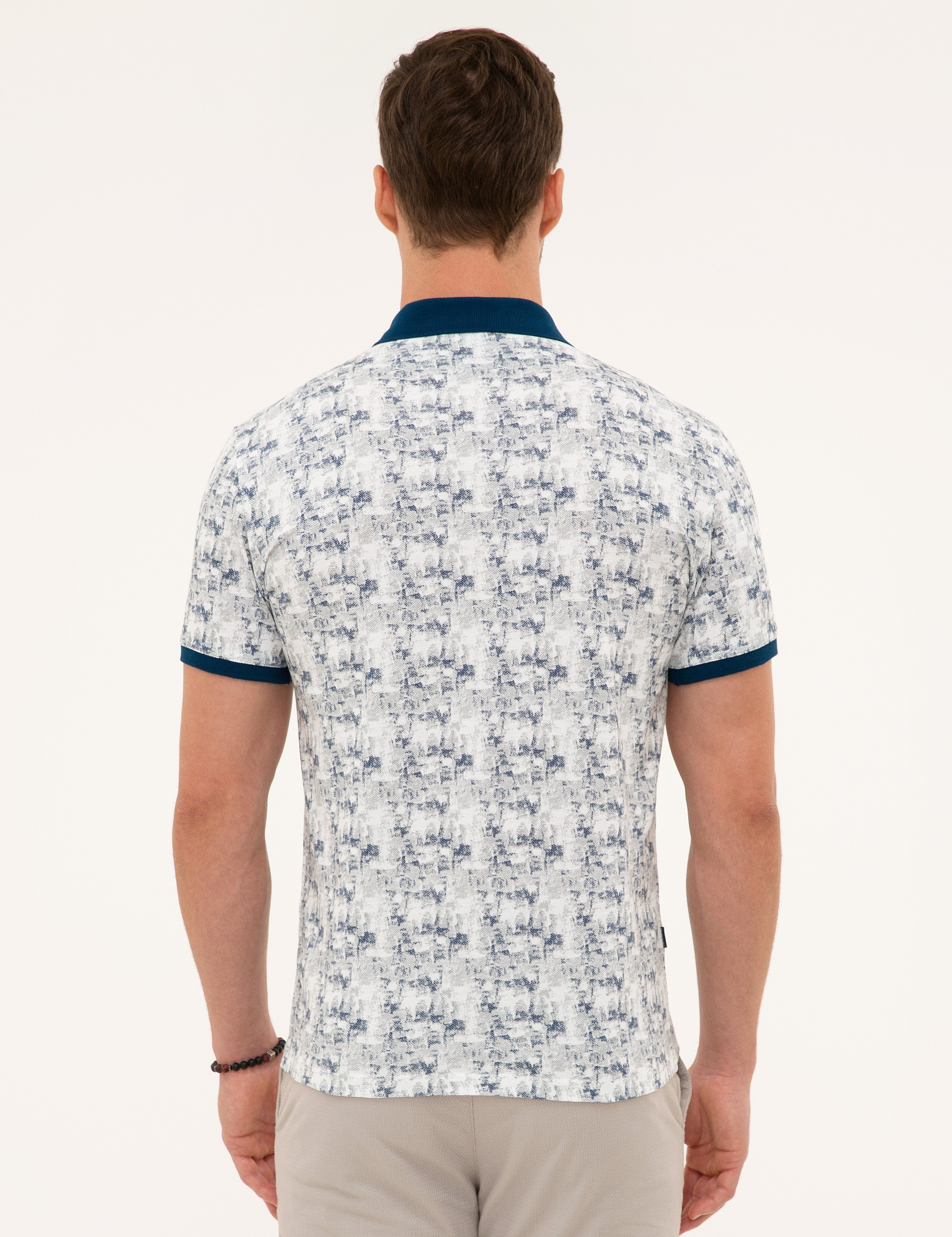Lacivert Slim Fit Polo Yaka T-Shirt - Image 3