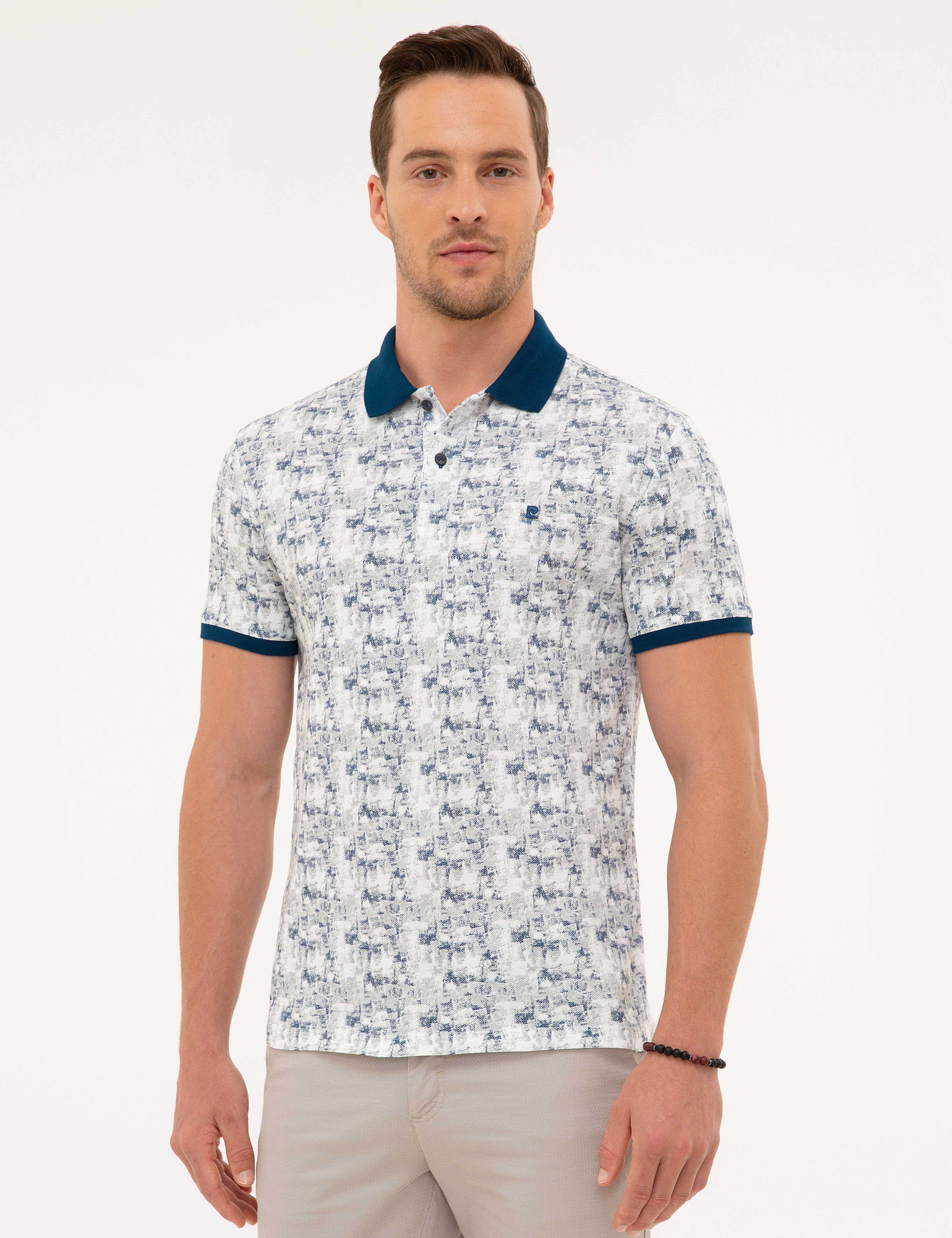 Lacivert Slim Fit Polo Yaka T-Shirt
