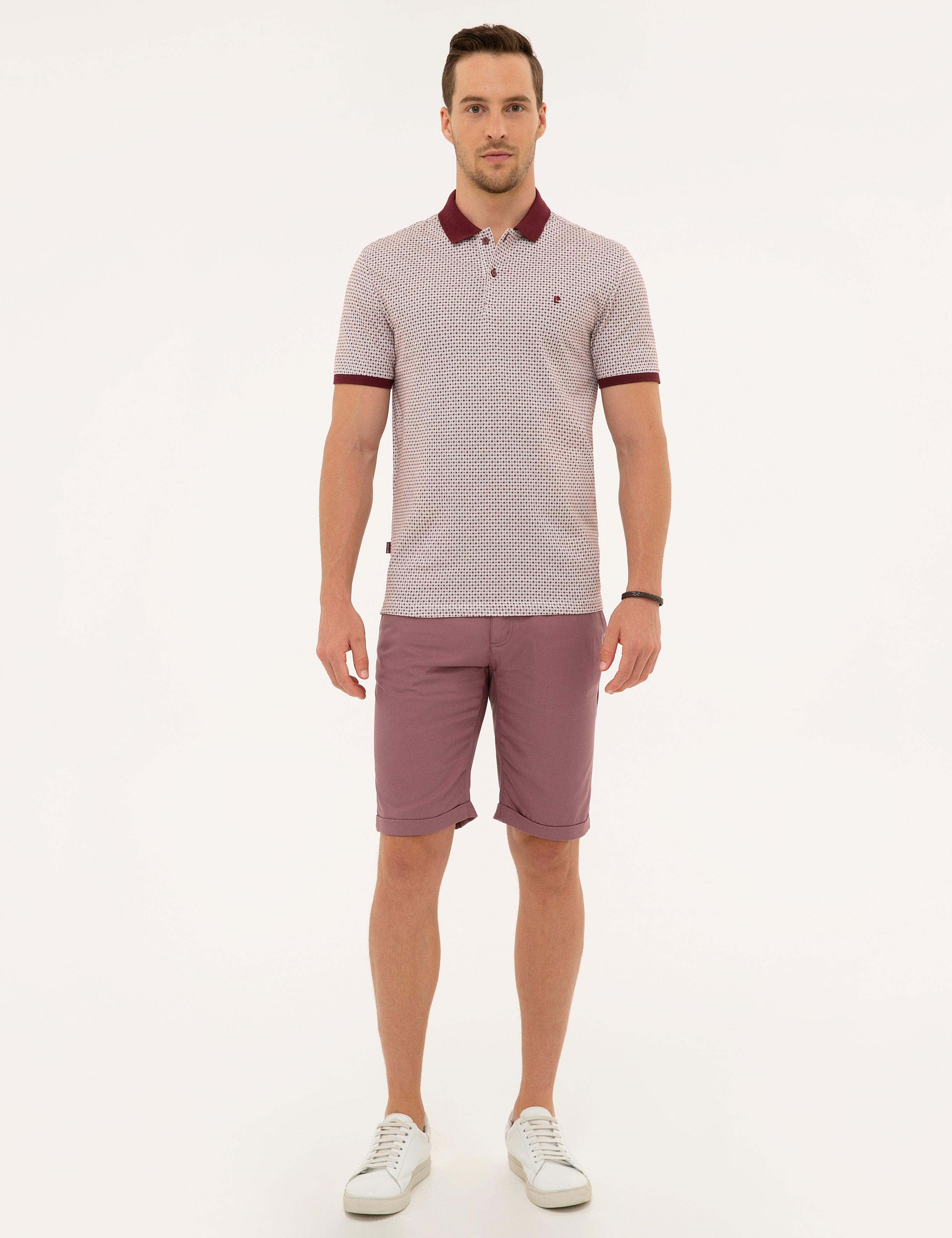Bordo Slim Fit Polo Yaka T-Shirt