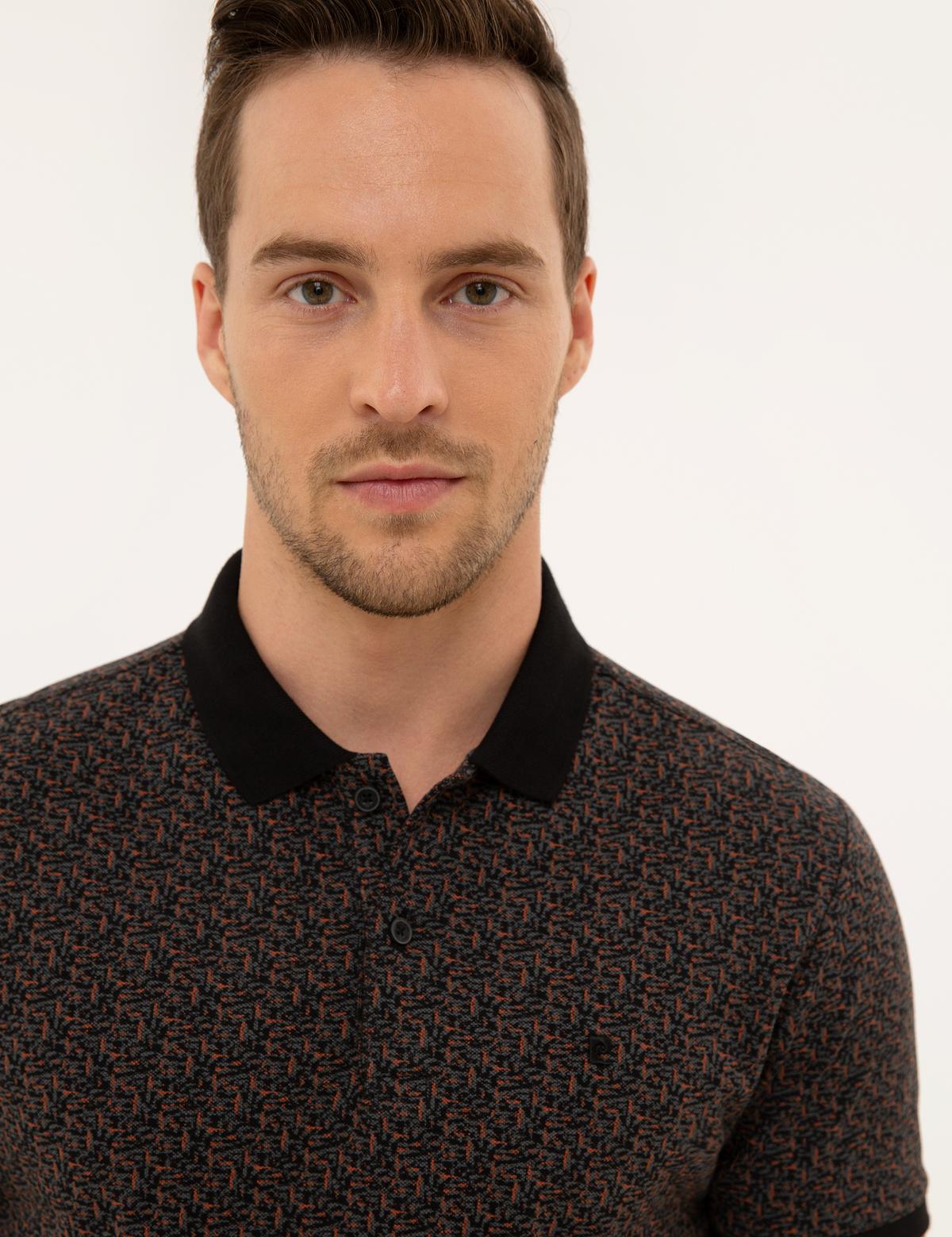 Siyah Slim Fit Polo Yaka T-Shirt - 50226633017