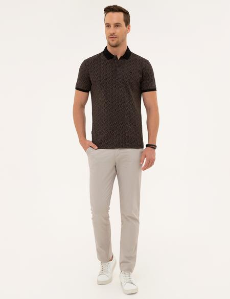 Siyah Slim Fit Polo Yaka T-Shirt - 50226633017